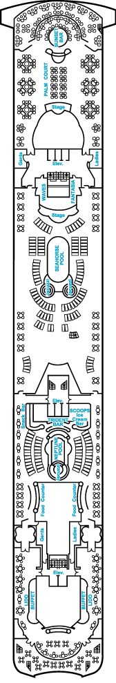 Crystal Serenity Deck Plans: Deck 12, Lido Deck