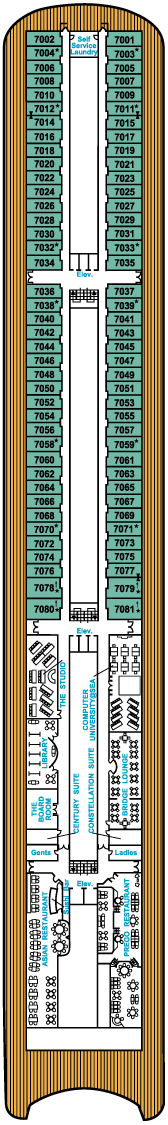 Crystal Serenity Deck Plans: Deck 7, Promenade Deck